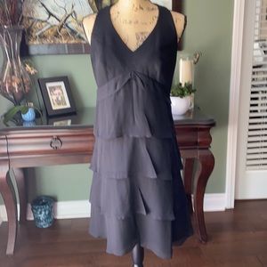Ann Taylor Poly / Silk black dress